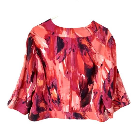 Cato Womans Jacket Size 18-20 (2X) 3/4 Sleeve Lined Hook Art to Wear Easy Care - Picture 2 of 9